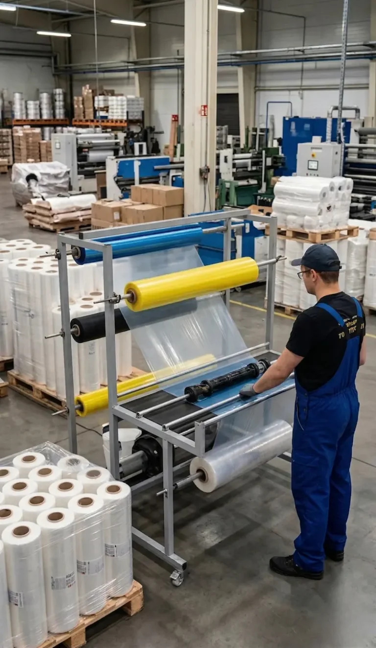 Przewijarka do folii na magazynie