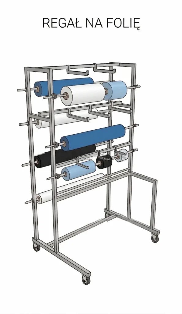Regał na folię schemat