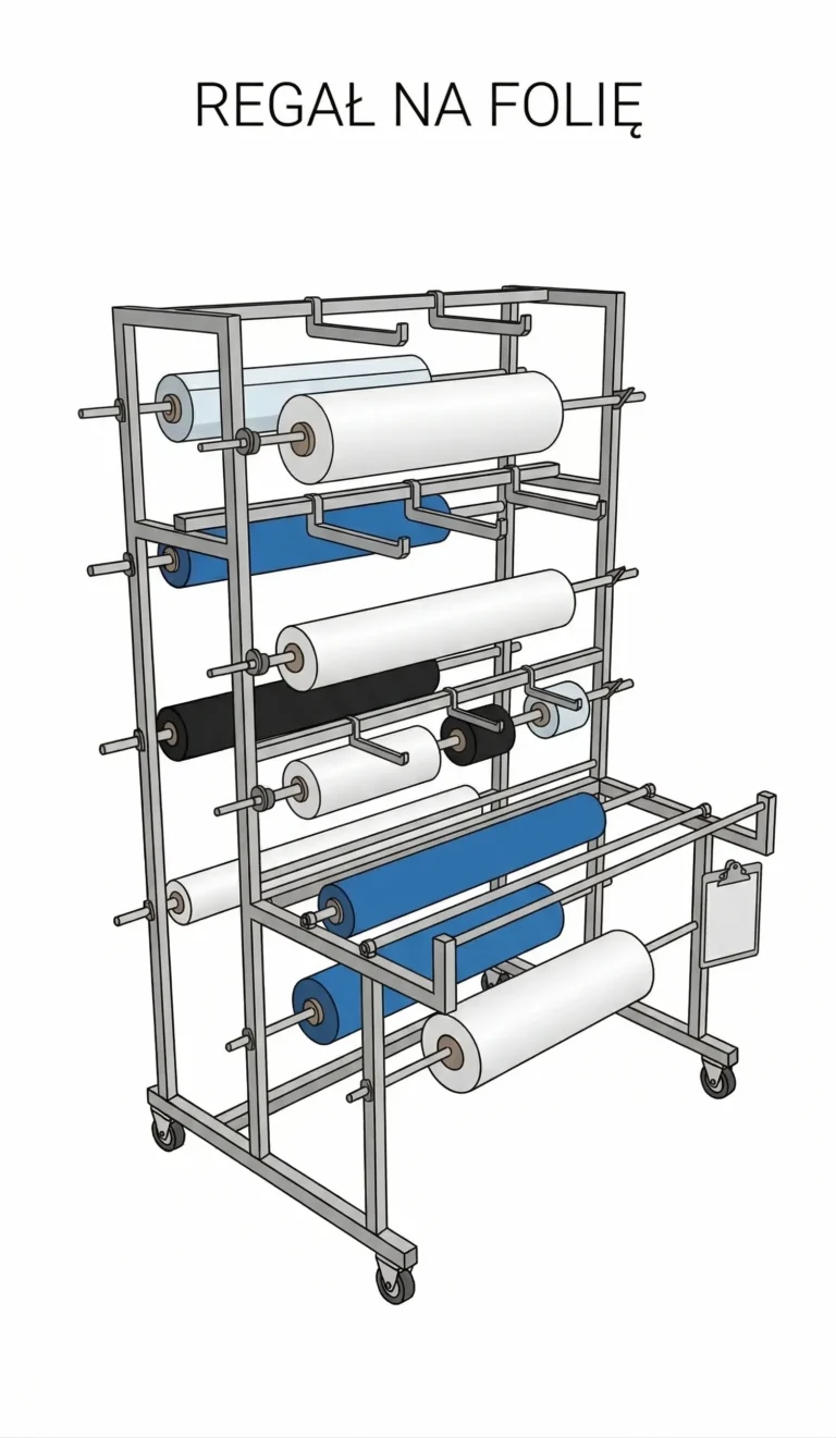 Regał na folię z przewijakiem